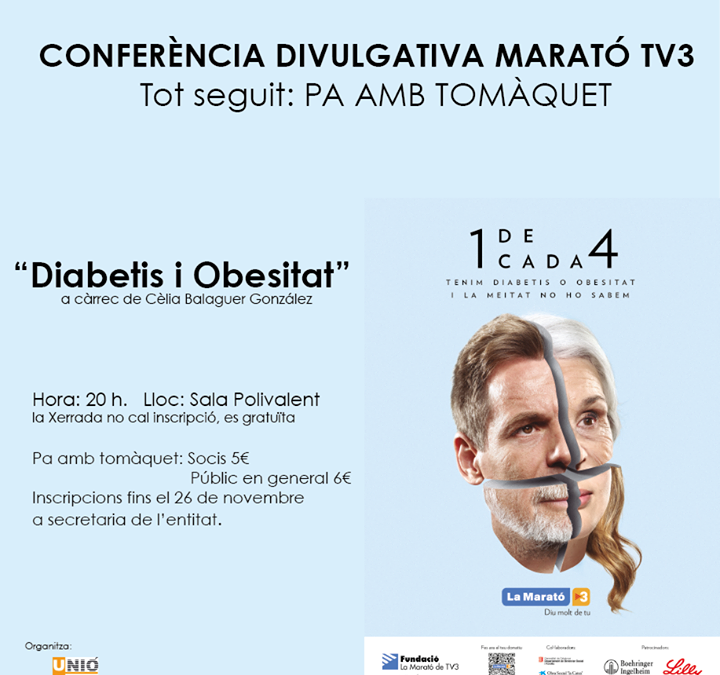 El 27 de novembre, Primer acte de la Marató TV3