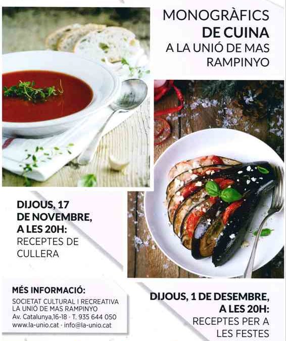 Monogràfic de cuina: RECEPTES DE CULLERA