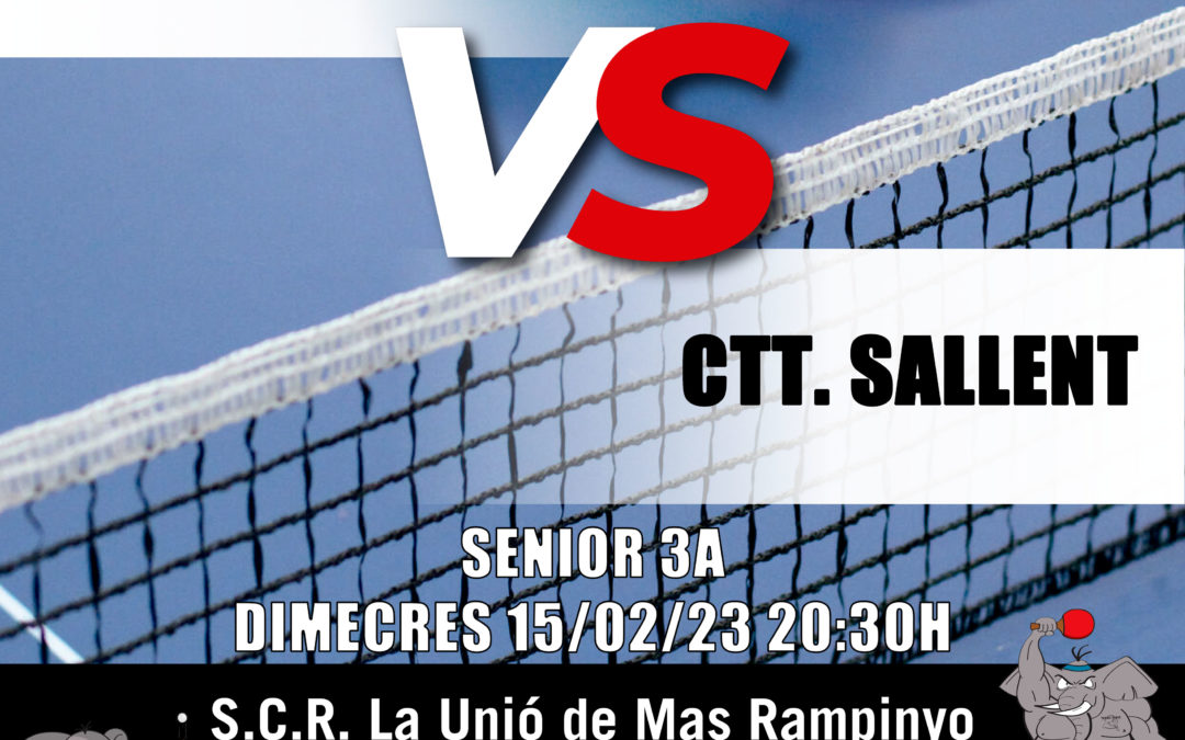 Jornada de liga tennis Taula Senior: Ctt. La Unió – Ctt. Sallent